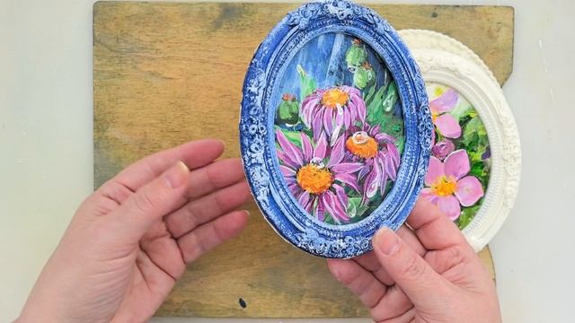 Рамочки для картин сделала своими руками.Миниатюры.