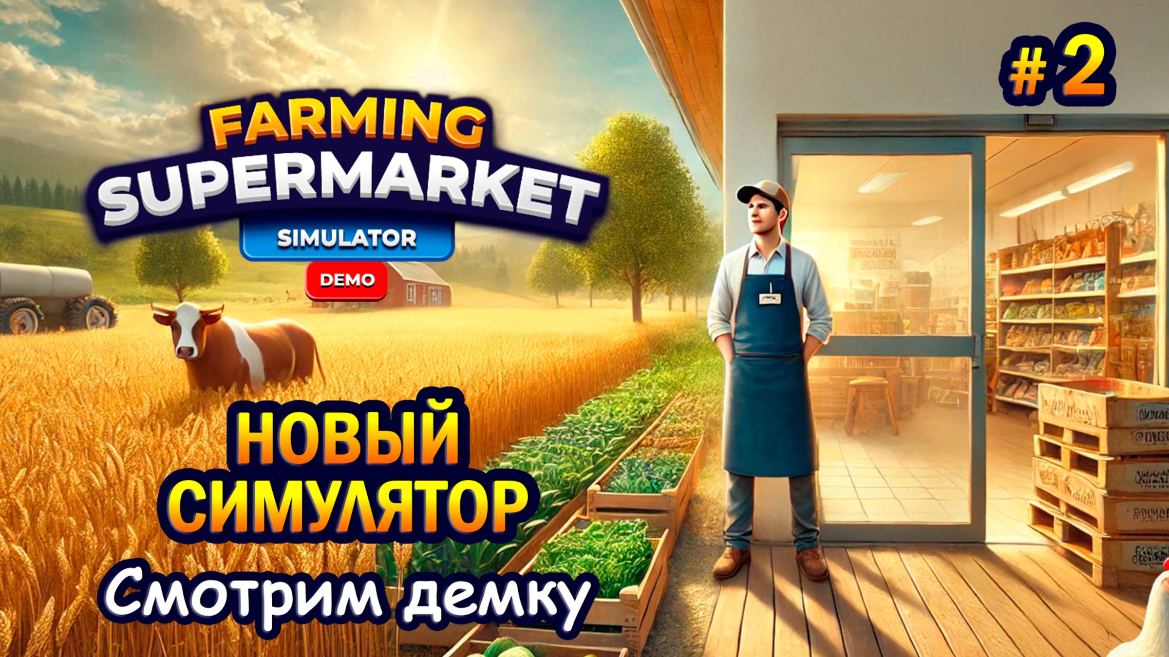 НОВЫЙ СИМУЛЯТОР | Farming & Supermarket Simulator Demo | Смотрим демку #2