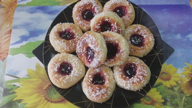 Ватрушки с Ягодной  Начинкой к Чаю! Пышное Тесто! Быстрая Выпечка