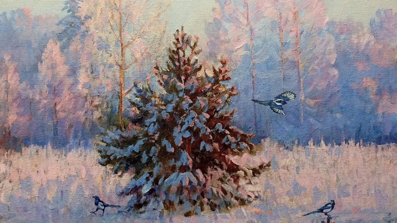 "Зима в живописи Виктории Бондаренко". Продолжаем любоваться зимними пейзажами.