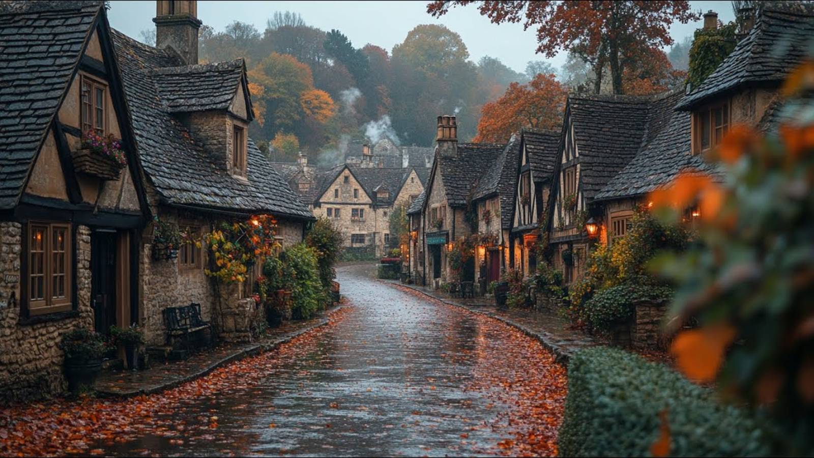 Бат, Англия - расслабляющая пешеходная экскурсия в формате 4k