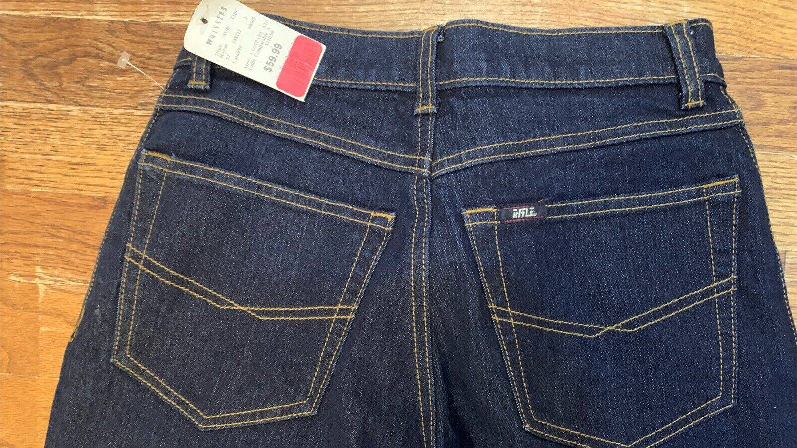 Мужские джинсы Super Rifle 27 X 33, сделанные в Италии, темно-синие,Vintage-новодел