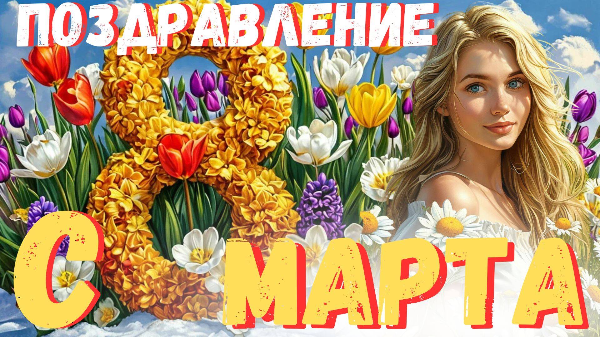 Самое красивое музыкальное видео поздравление с 8 марта. Песня в подарок.