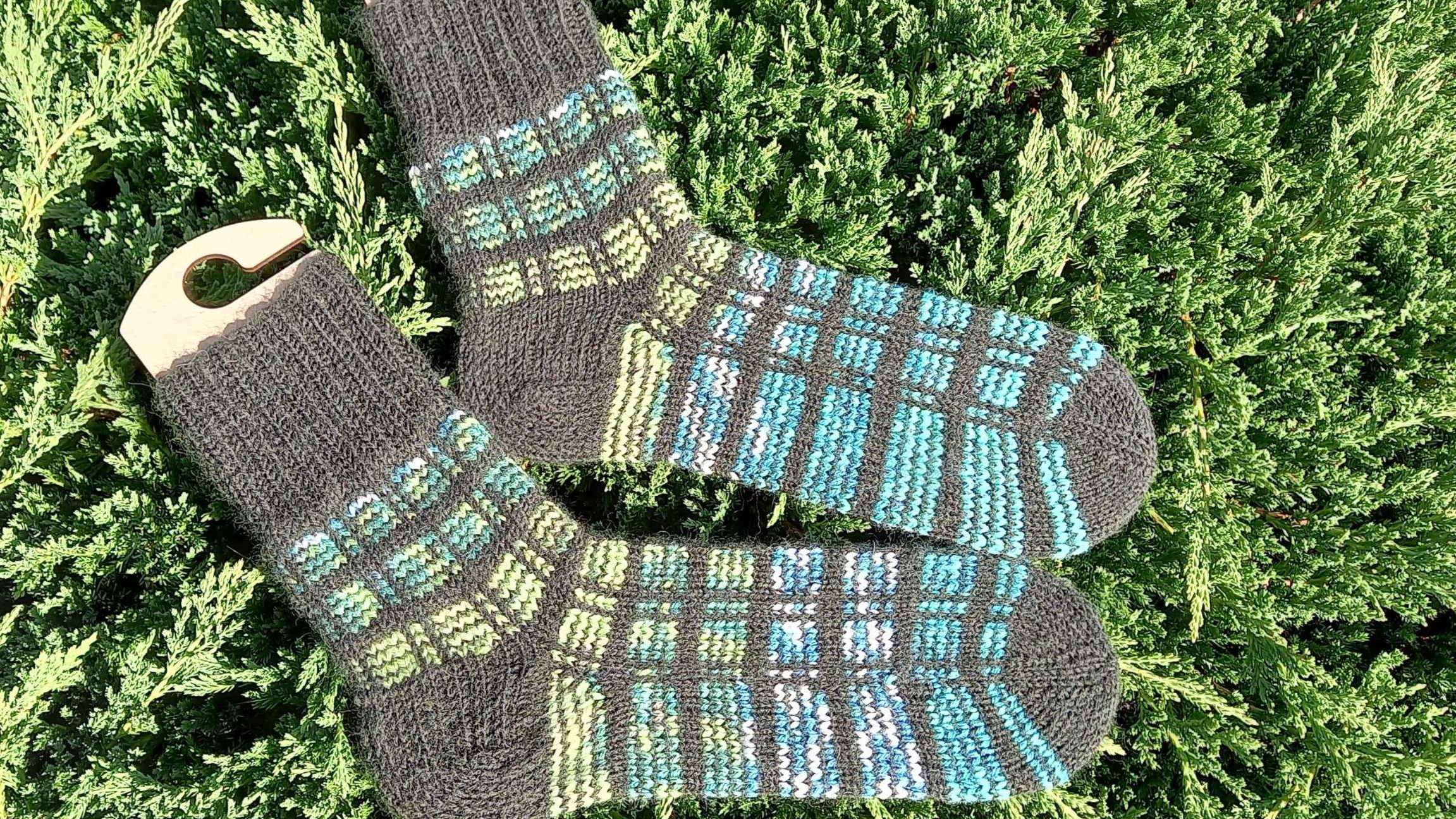 24-02-2025 Простой Узор спицами для носков/Мастер класс