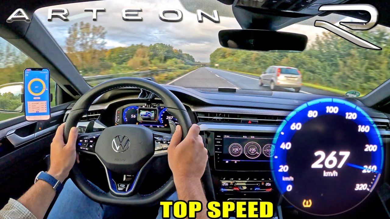 VW ARTEON R | МАКСИМАЛЬНАЯ СКОРОСТЬ на АВТОБАНЕ AutoTopNL