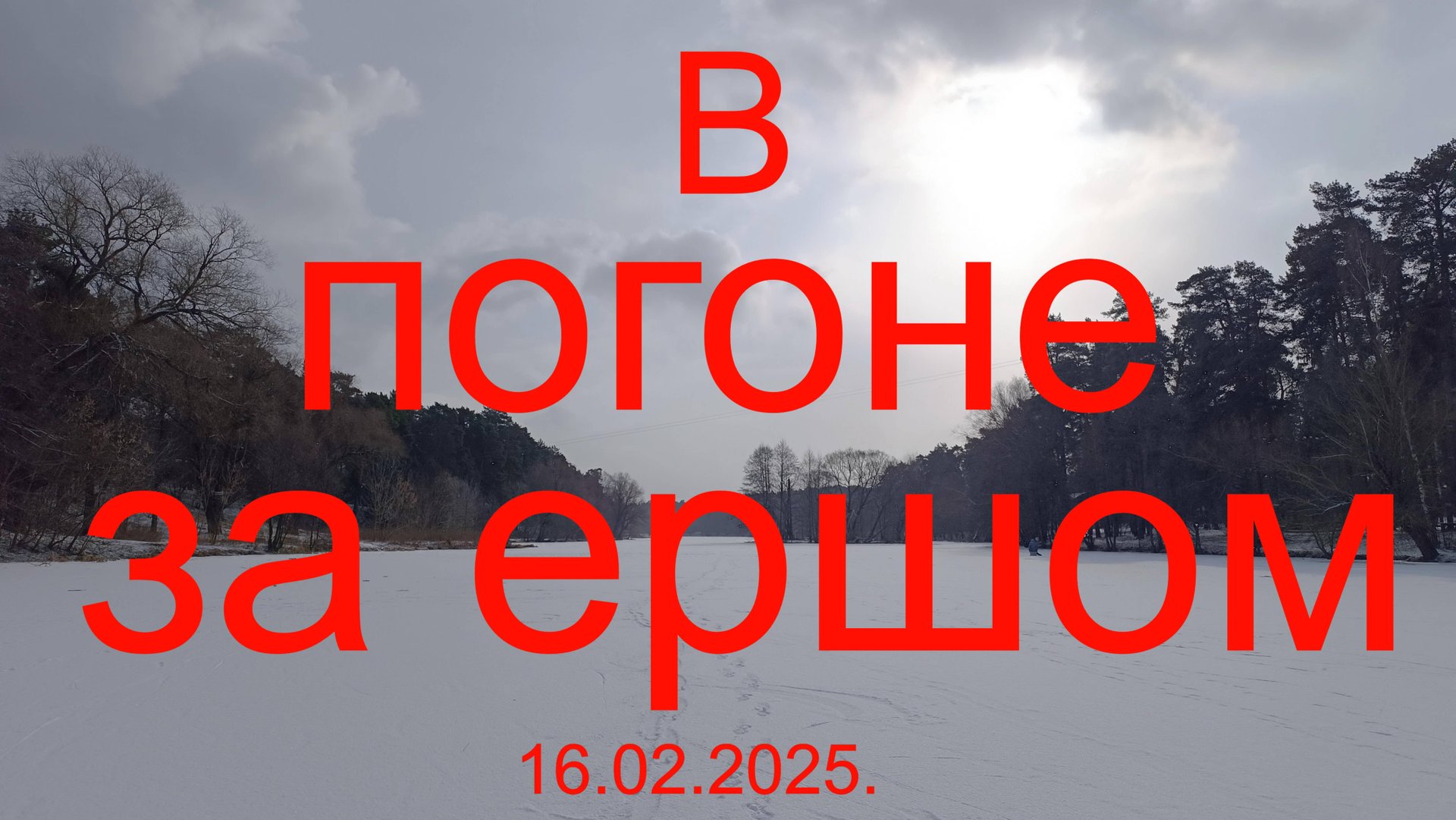 В погоне за ершом.  Кратовское озеро. дачный посёлок Кратово 16.02.2025.