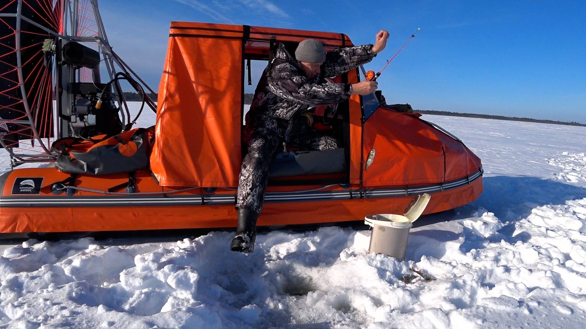 Первая рыбалка с аэролодкой