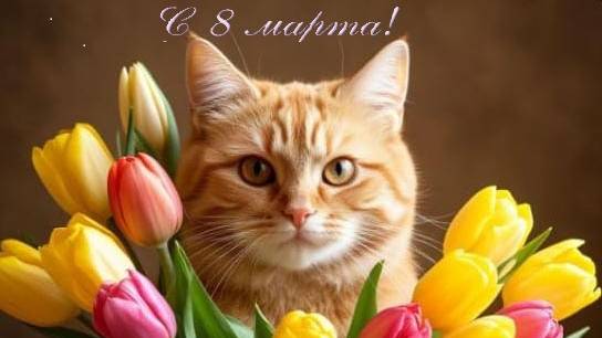 С Международным женским праздником 8 марта.