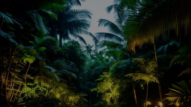 Звуки природы в ночных джунглях для сна