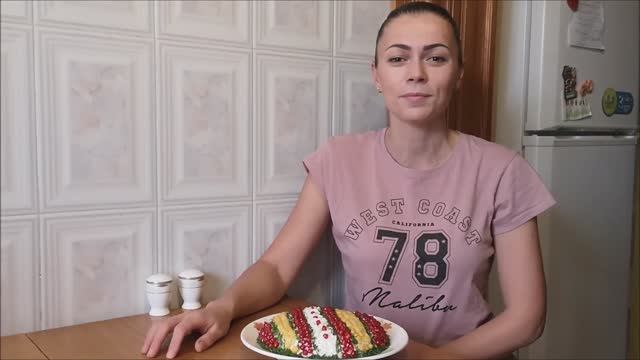 Салат из куриного филе НОВОГОДНИЙ ШАР Салат с курицей на новогодний стол