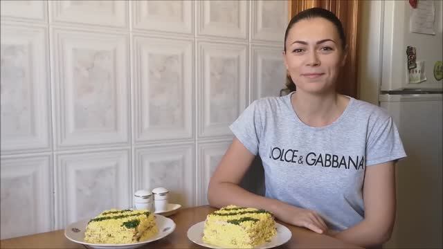 Торт-салат МИМОЗА по-новому Салат из крекеров на НОВЫЙ ГОД или ПРАЗДНИК