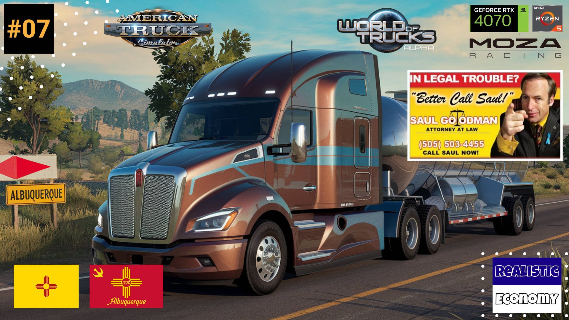 🚛 ATS | Путешествие в Альбукерке | Молоко, моды и жизнь дальнобойщика в США | s01e07