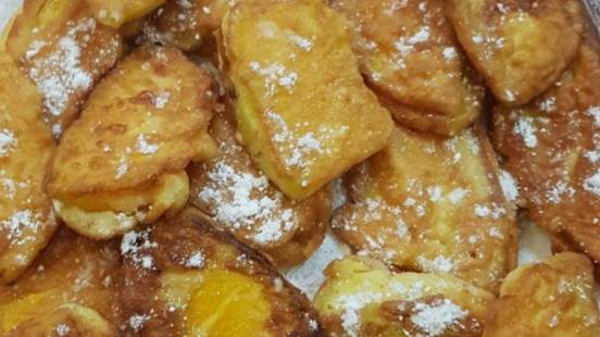 Тыква в кляре с кориандром.