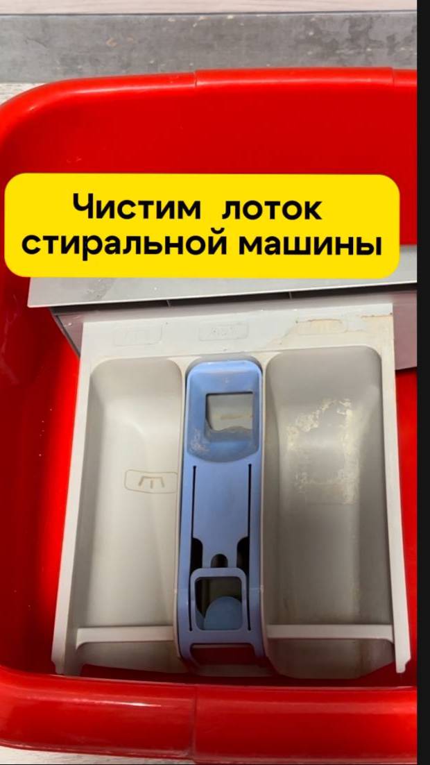 Как за 5 минут очистить лоток стиральной машины от грязи и налёта