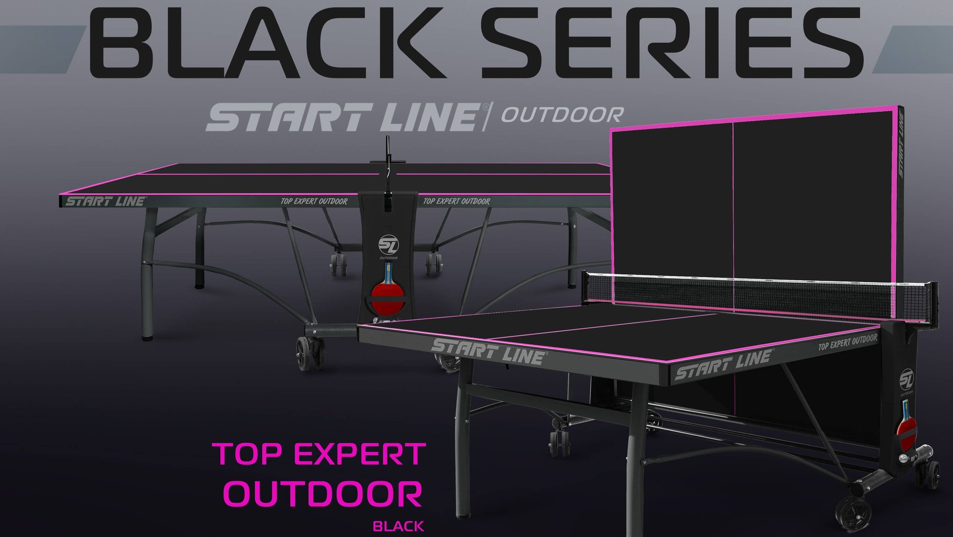 Теннисный стол TOP Expert 6 Всепогодный Black