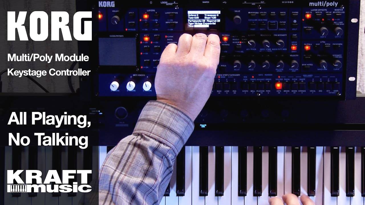 Korg multi/poly Module and Korg Keystage (No Talking)