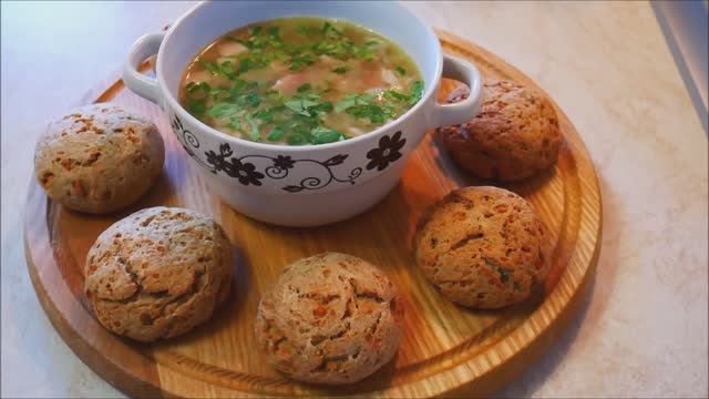 Гороховый суп по ШВЕДСКИ без КАРТОФЕЛЯ и ПРОСТОЙ рецепт ТВОРОЖНЫХ БУЛОЧЕК