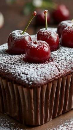 Шоколадный кекс с вишней в духовке