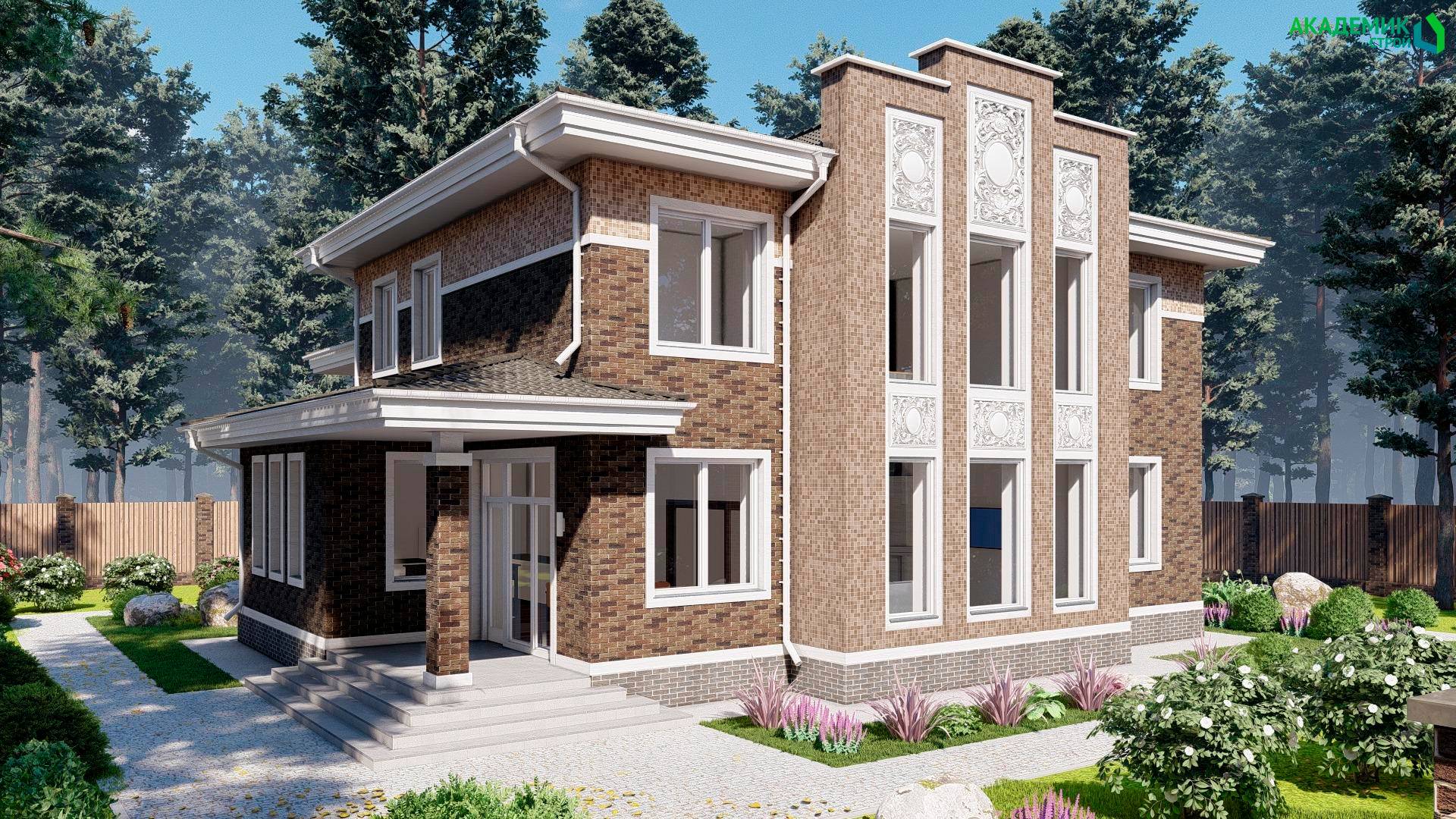 🏡 Представляем Вашему вниманию интересный проект двухэтажного дома в английском стиле