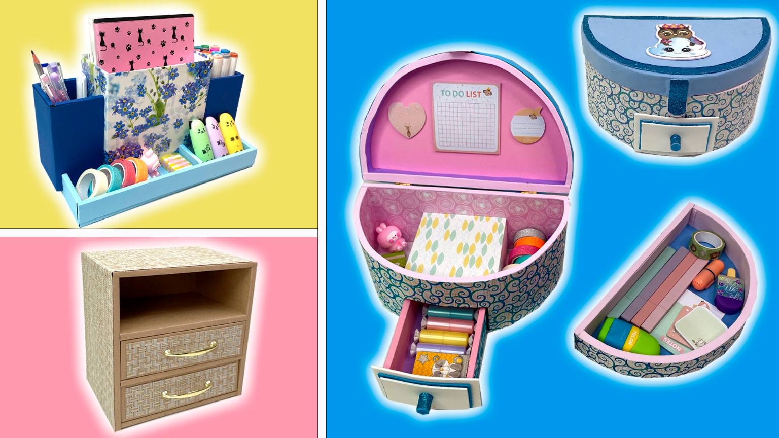 Мастер класс 🙌 3 идеи  // Как сделать органайзер своими руками