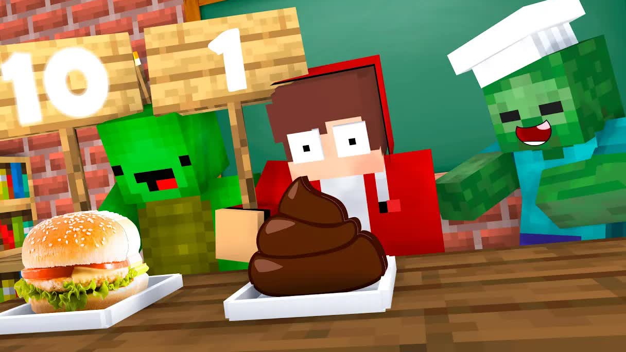 Кулинарная битва Джей Джей и Майки - Анимация для Майнкрафта