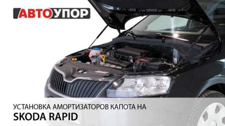 Skoda Rapid | Установка амортизаторов капота АвтоУПОР
