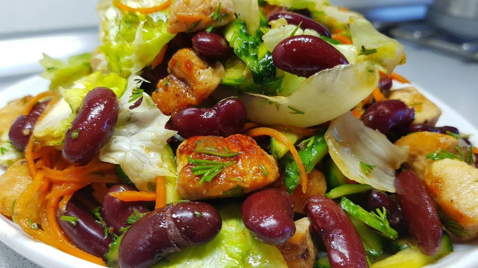 Божественный салат из ФАСОЛИ! ВЫ захотите его приготовить еще много раз(делюсь)