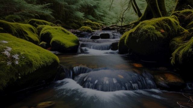 Лес. 1 час. Нежное журчание ручья и пение малиновки