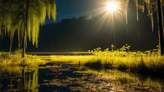 1 час ночных звуков болота для сна. Звуки лягушек, сверчков, птиц