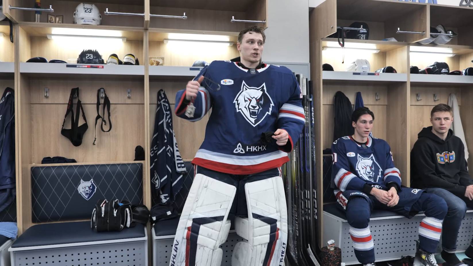 Победная раздевалка после первого домашнего матча с "Адмиралом"