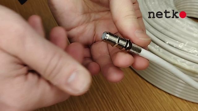 51720_1 Переходник гнездо F-гнездо F (медь) (F120-46), NETKO Optima