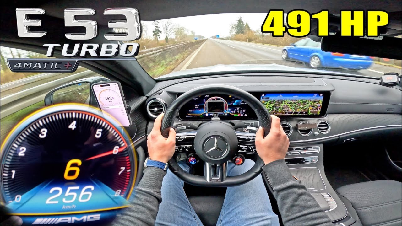 Mercedes AMG E53 STAGE 1 | 0-100 100-200 КМ/Ч и МАКСИМАЛЬНАЯ СКОРОСТЬ на АВТОБАНЕ AutoTopNL