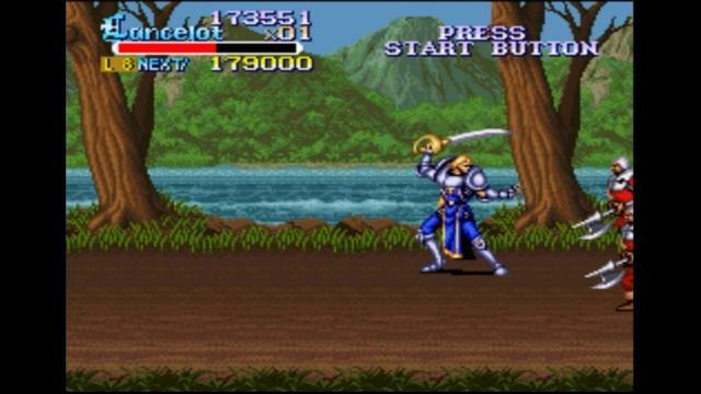 Super Nintendo (Snes) 16-bit Knights of the Round Stage 5 The Expedition / Рыцари Круглова Стола