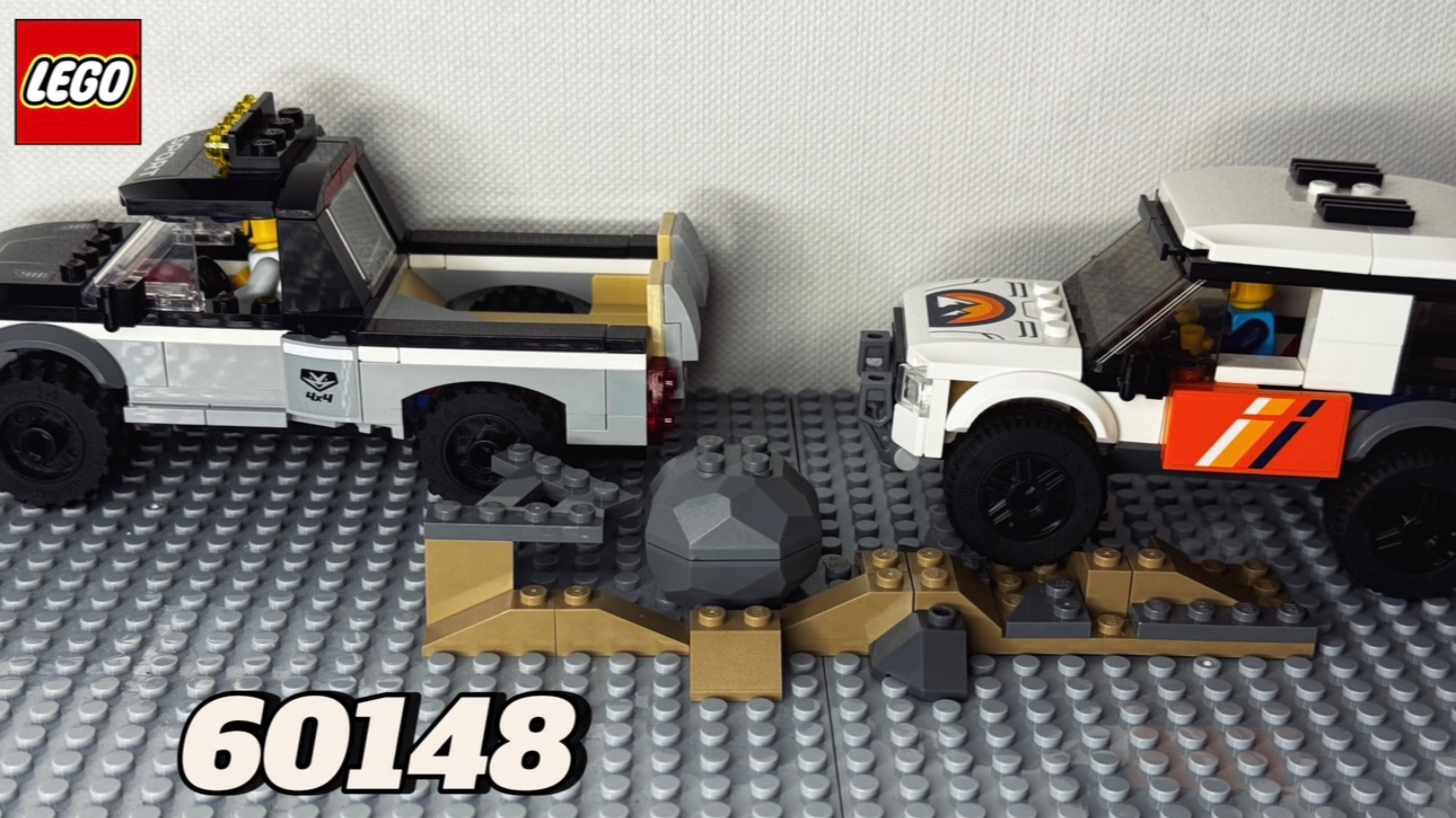 LEGO Пикап 60148. Завяз в грязи, вытащил тросом.