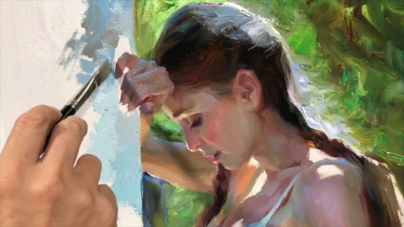 Художник, женщину рисуя*