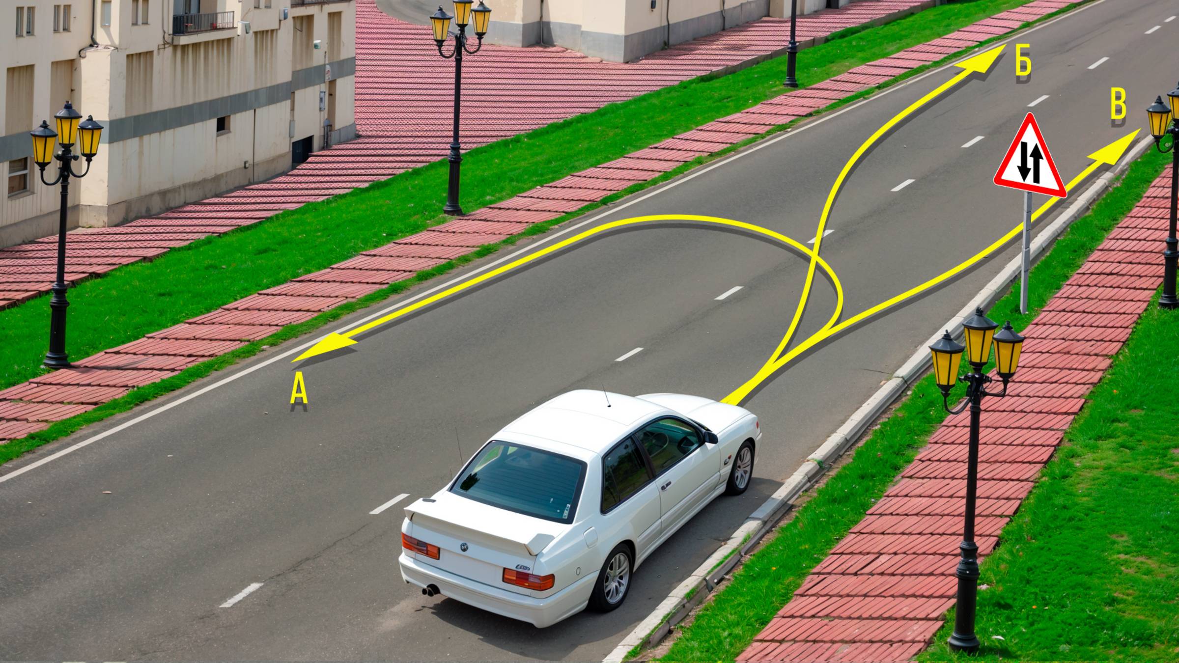 В каком месте водителю разрешено выполнить остановку?