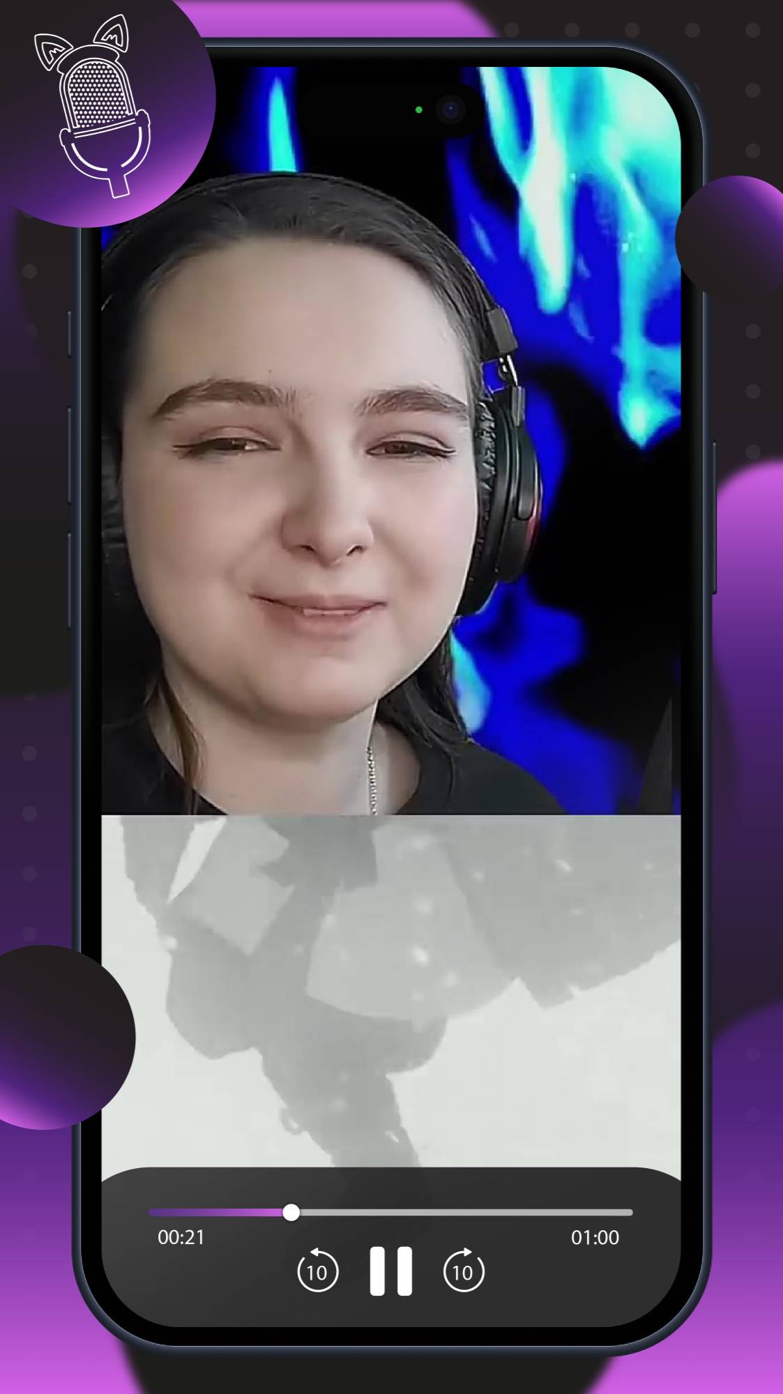 Как DemonKitty озвучивала Киригакурэ Сюра в "Синий Экзорцист"  #синийэкзорцист #ушастаяозвучка