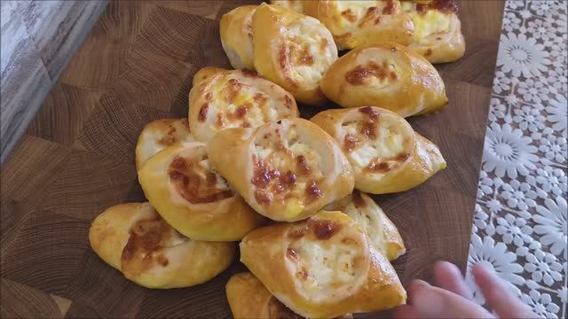 Мини ПИДЕ. Выпечка с творогом и сыром. Вкусная домашняя выпечка рецепт