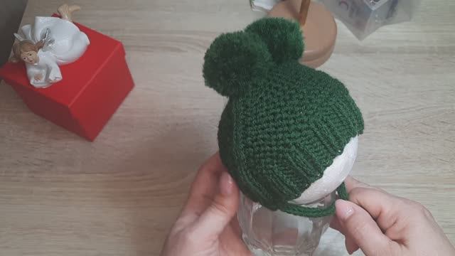 🧶🌈Радуга_3_ зеленая неделя✅. Снова шапочка для питомца.