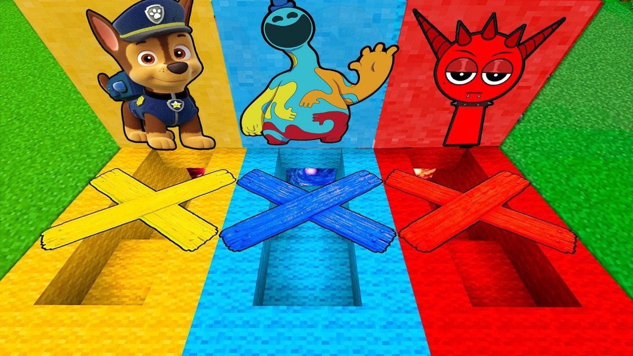 ВЫБЕРИ ЗАКРЫТЫЙ ПОДВАЛ ДОУИ  СПРУНКИ  ЩЕНЯЧИЙ ПАТРУЛЬ В МАЙНКРАФТ