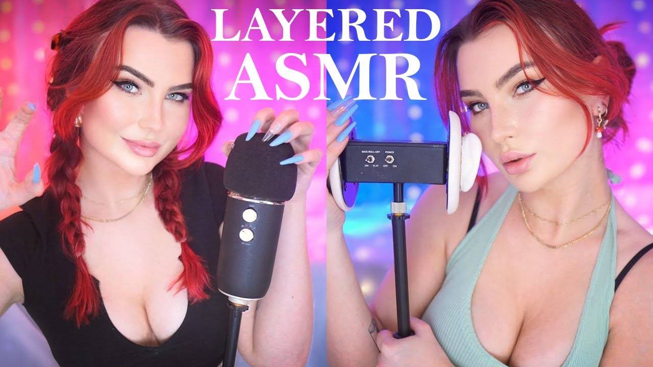 Полный ассортимент многоуровневых эхо-триггеров АСМР - Звуки изо рта, массаж ушей и постукивание