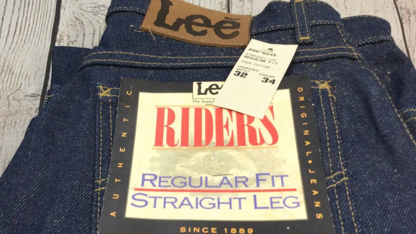 Винтажные синие джинсы Lee Riders 70-х годов с кожаной биркой