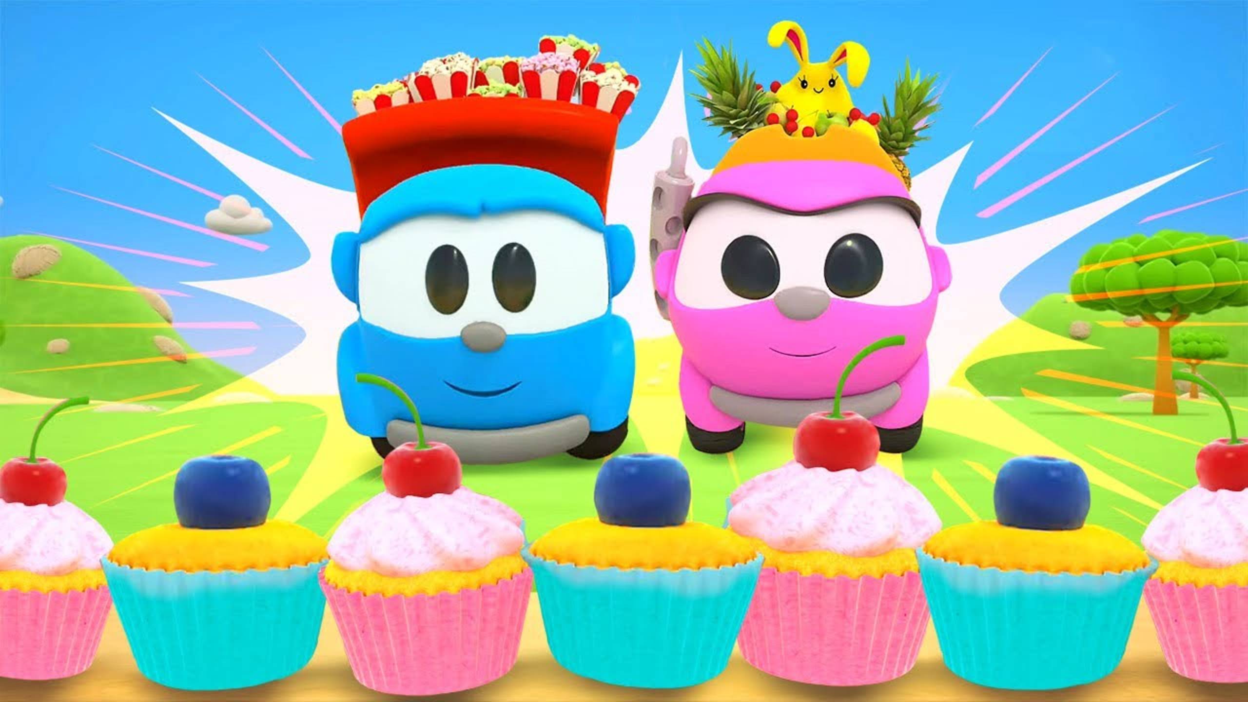 Продаем ВКУСНЯШКИ!  Веселые песенки для детей и мультики Грузовичок Лева