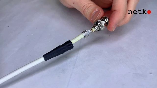 52395 Коннектор BNC-7101A прямой, пластик, медь (FC111) NETKO Optima