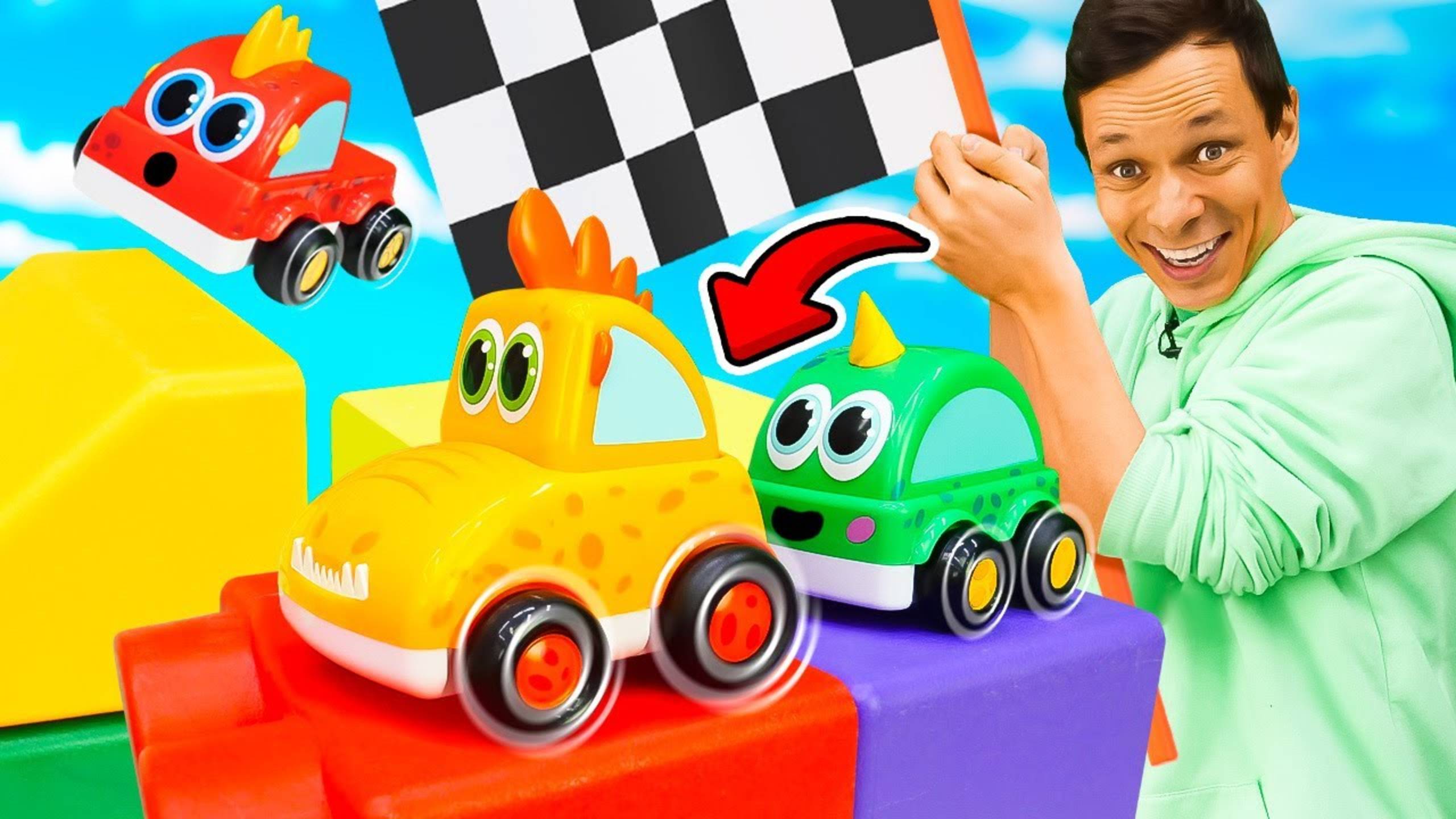 Машинки строят супер-горку и устраивают гонки! ️   Видео про машинки и гонки