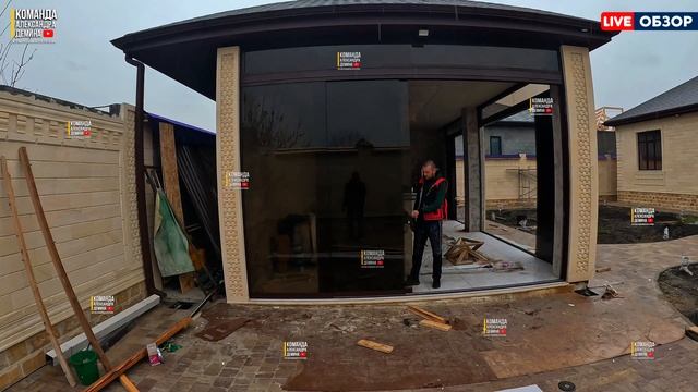 Высота проемов беседки под безрамное остекление 3,20 метров