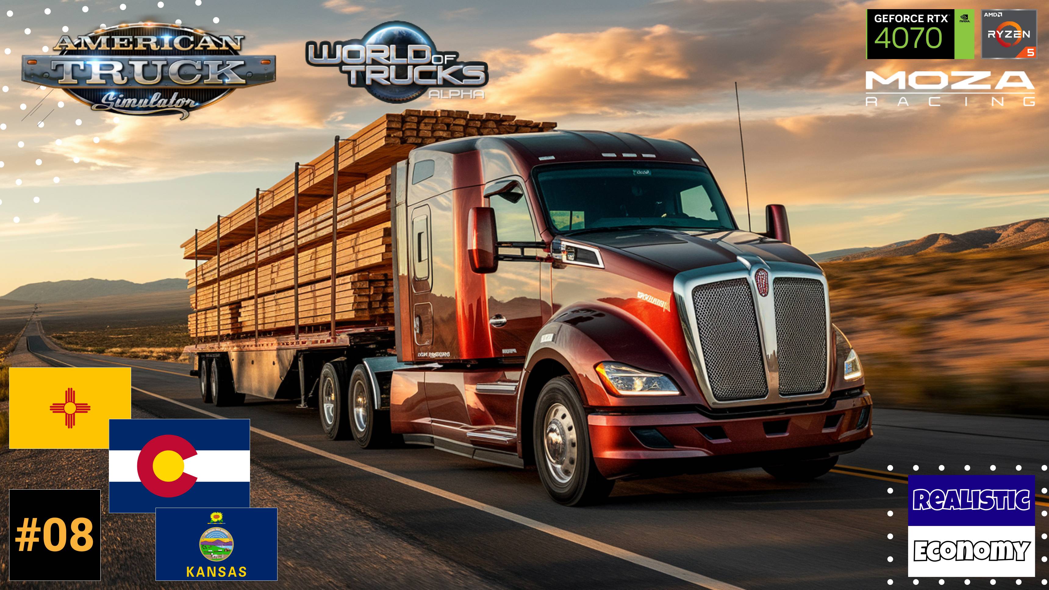 🚛 ATS | Марафон по пустыне и равнинам | Нью-Мексико, Колорадо, Канзас | s01e08