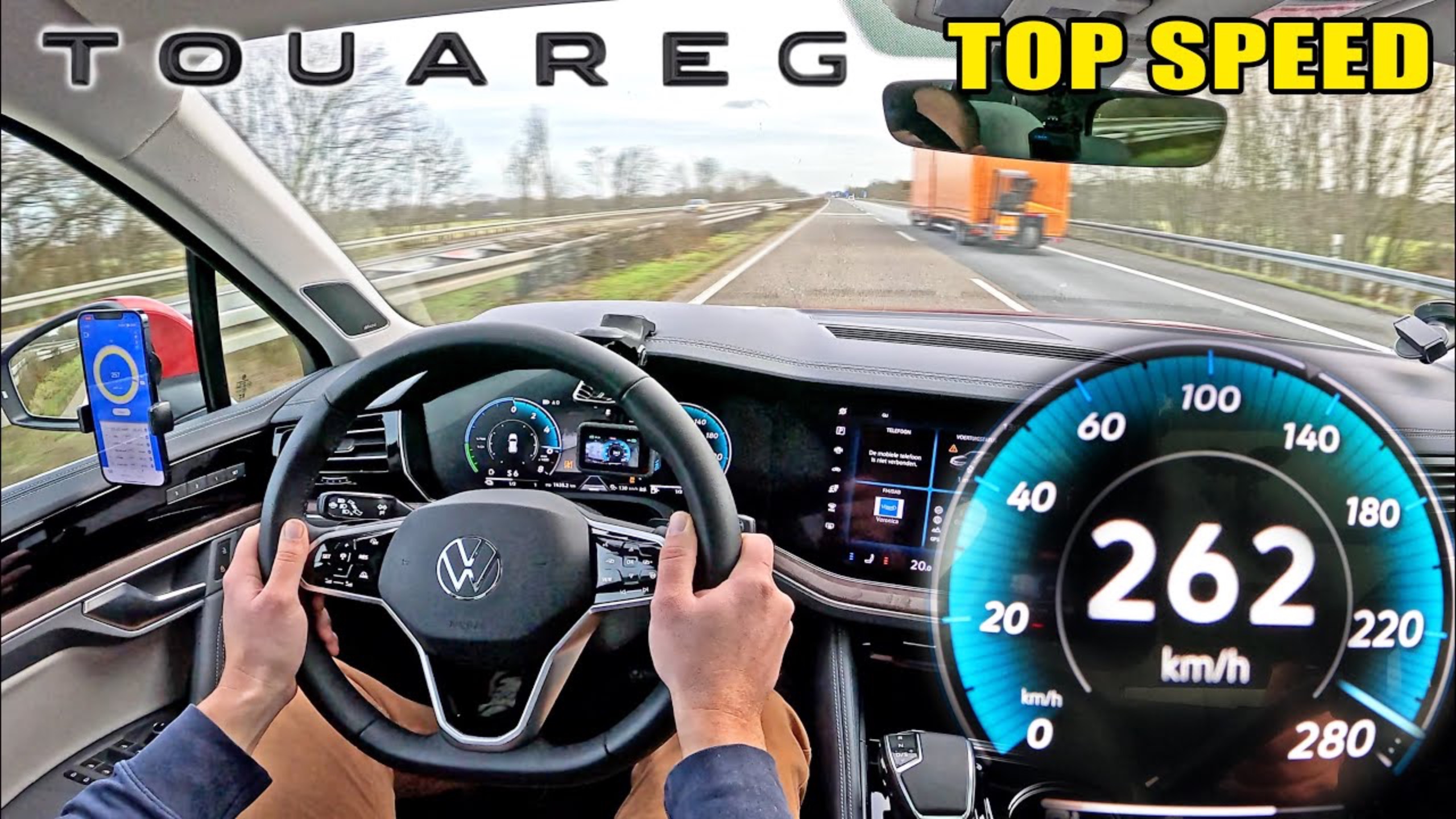 2025 VW Touareg 30 V6 ГИБРИД |  262КМ/МАКСИМАЛЬНАЯ СКОРОСТЬ на АВТОБАНЕ AutoTopNL