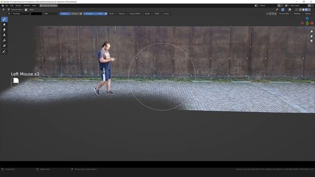 Blender tutorial SET EXTENSION using gradients