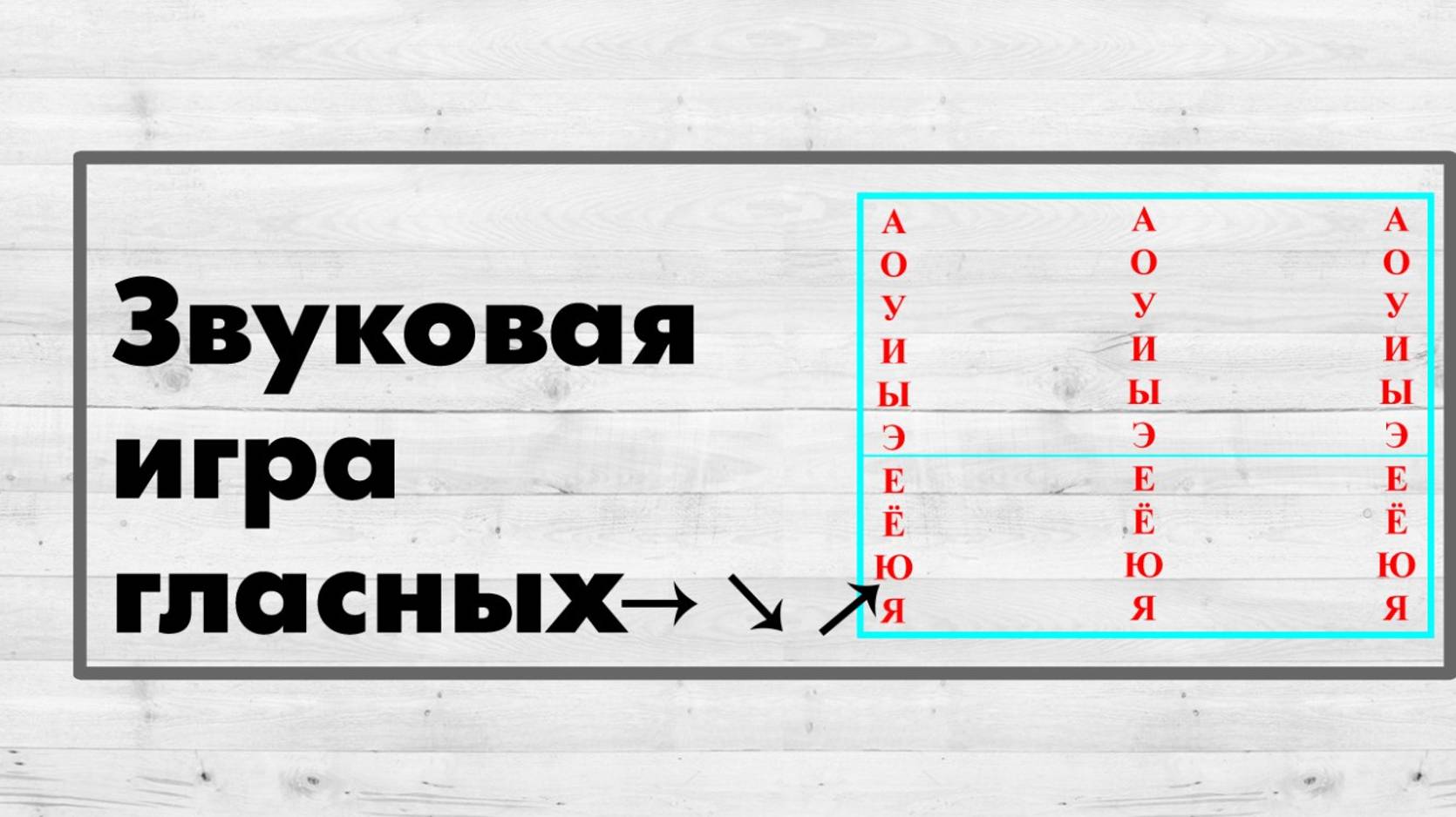 Звуковая игра гласных.